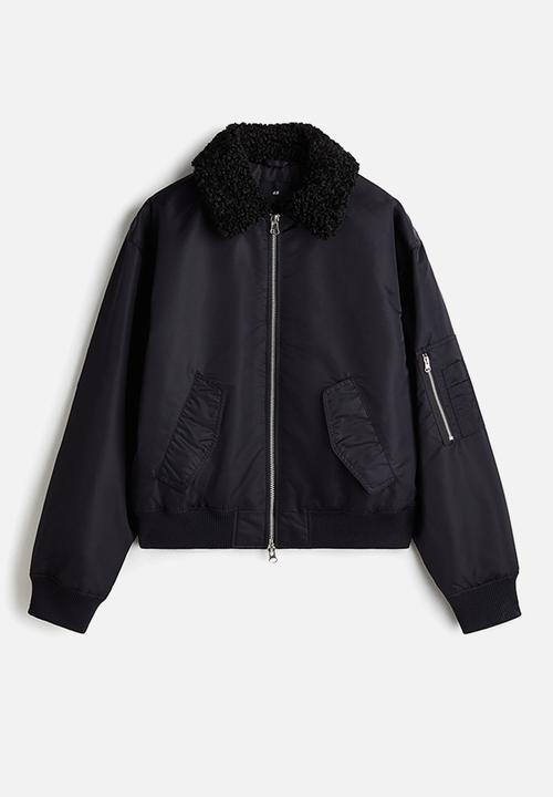 H&M - Loose fit nylon bomber jacket - dark blue