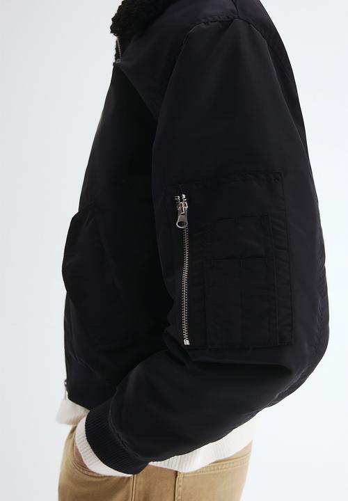 H&M - Loose fit nylon bomber jacket - dark blue