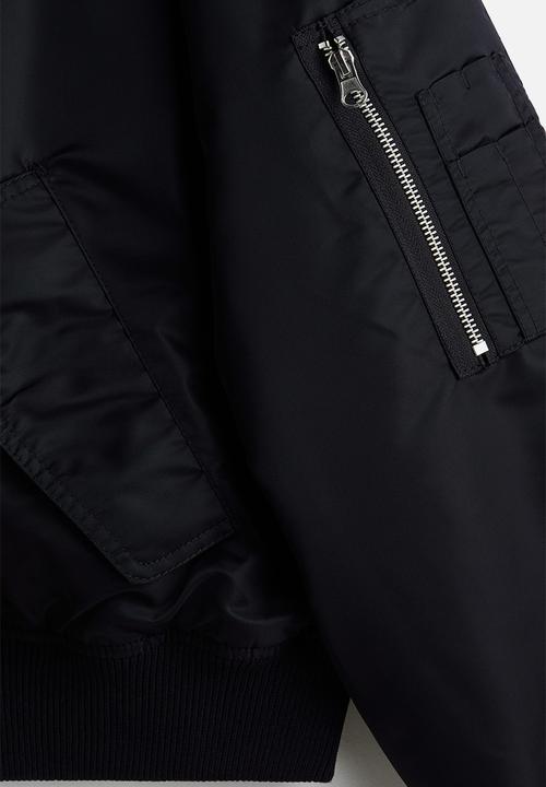 H&M - Loose fit nylon bomber jacket - dark blue