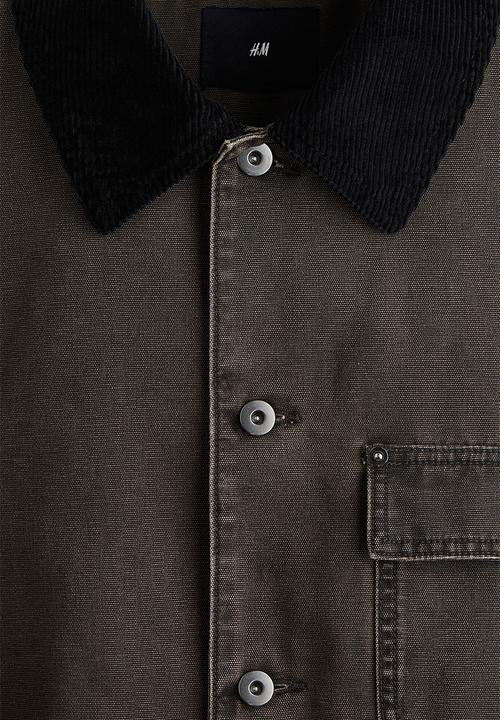 H&M - Cotton canvas jacket - dark grey