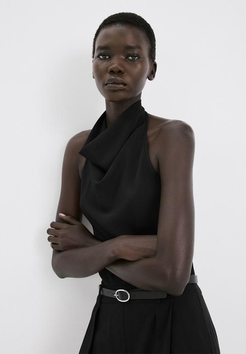 MANGO - Jumpsuit pipa - black