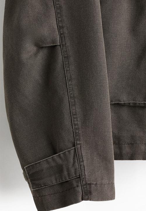 H&M - Cotton canvas jacket - dark khaki green