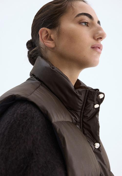 H&M - Puffer gilet - dark khaki green