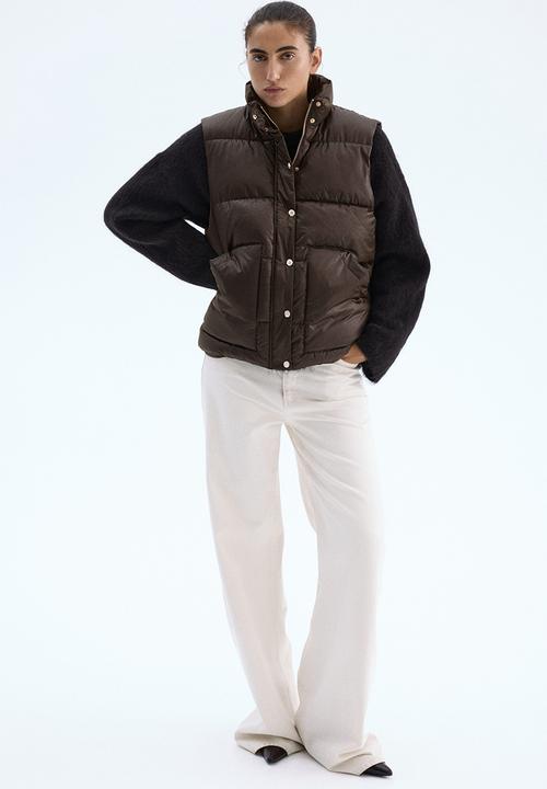 H&M - Puffer gilet - dark khaki green
