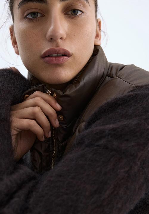H&M - Puffer gilet - dark khaki green