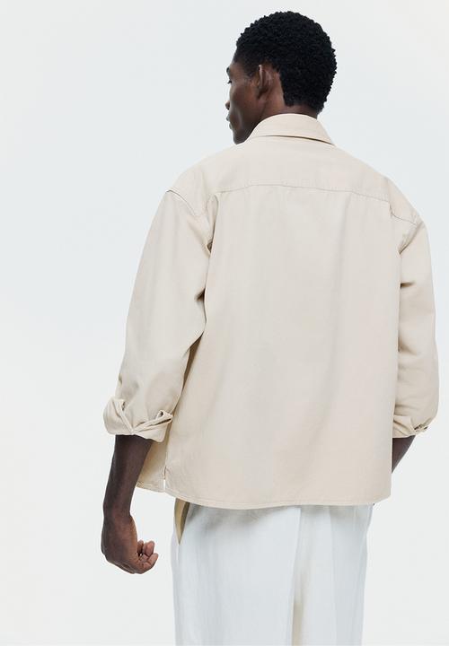 H&M - Relaxed fit twill overshirt - beige