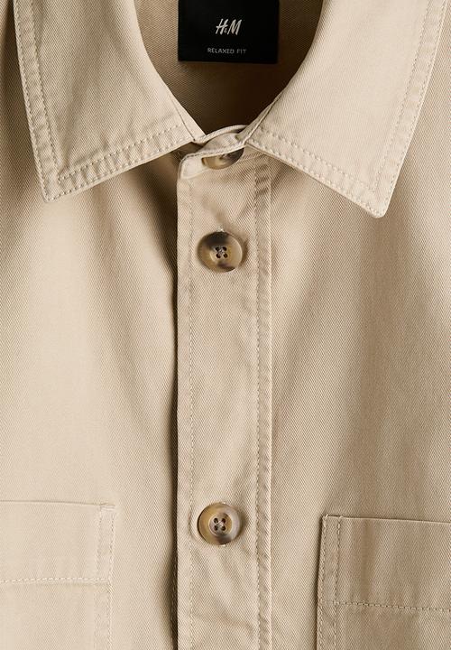 H&M - Relaxed fit twill overshirt - beige
