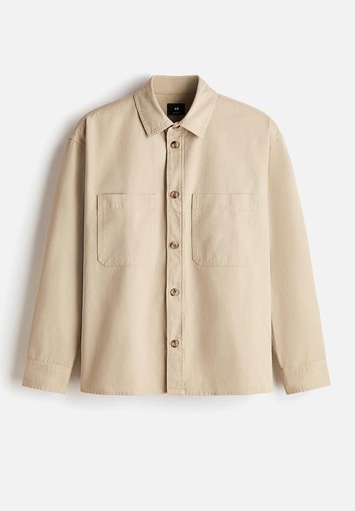H&M - Relaxed fit twill overshirt - beige