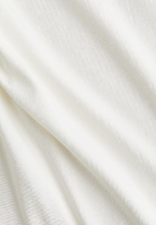 H&M - Off-the-shoulder sports top - ivory
