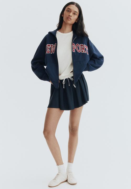 H&M - Zip-through hoodie - navy blue/newport