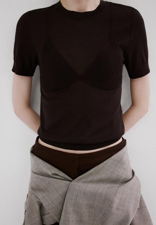 MANGO - Sweater meta - brown