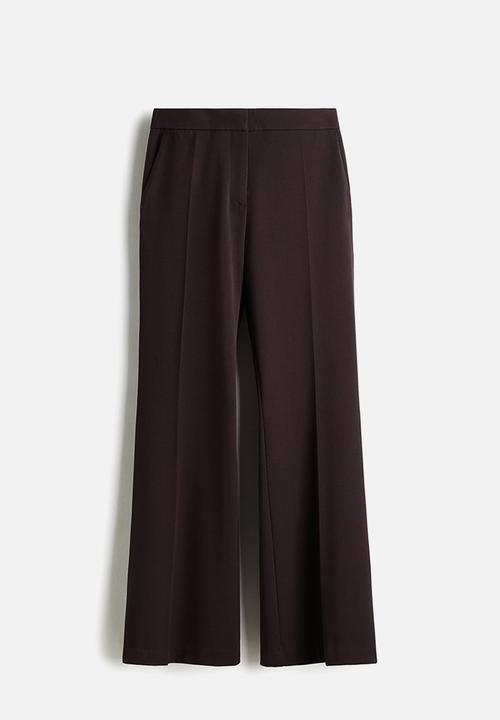 H&M - Flared tailored trousers - dark brown