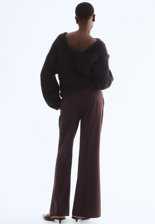 H&M - Flared tailored trousers - dark brown