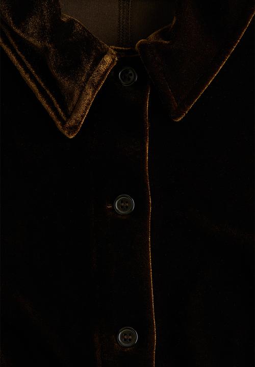 H&M - Velour shirt - dark green