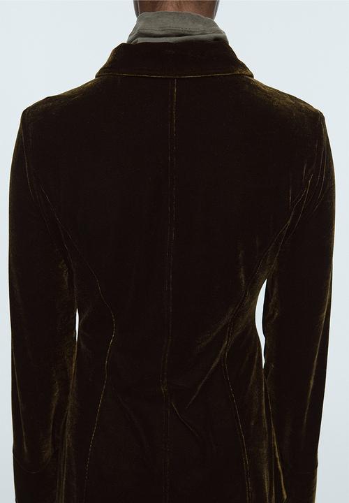 H&M - Velour shirt - dark green