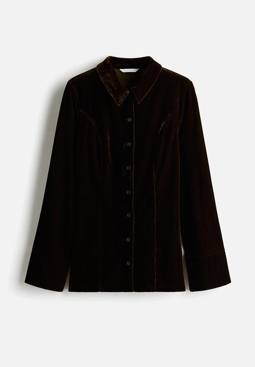 H&M - Velour shirt - dark green
