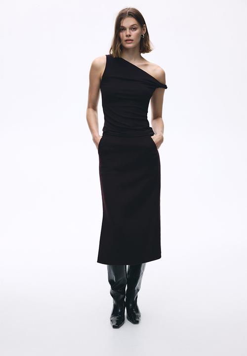 H&M - One-shoulder top - dark purple