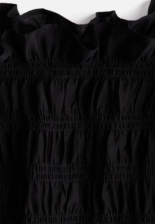 H&M - Smocked blouse - black