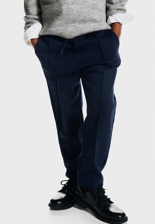 H&M - Crease-leg joggers - dark blue