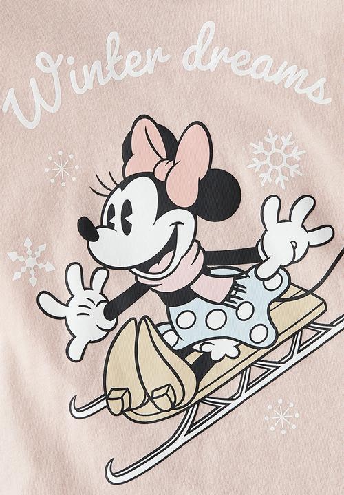 H&M - Printed cotton t-shirt - light pink/minnie mouse