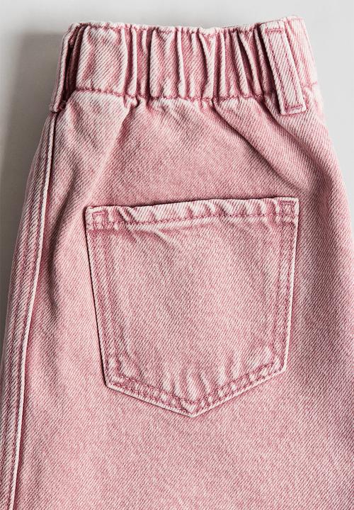 H&M - Heart-pocket twill skirt - dark pink