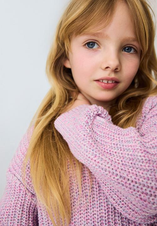 H&M - Patent-knit cotton jumper - light dusty pink