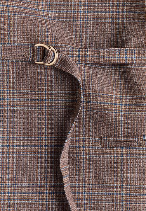 H&M - Belted throw-on blazer - brown/checked
