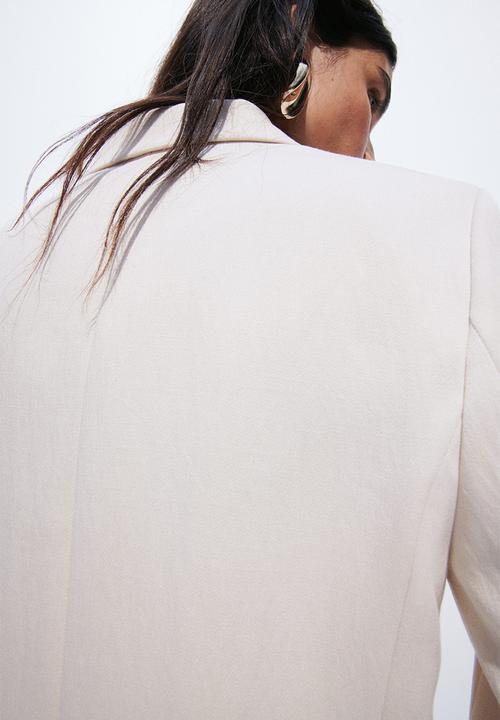H&M - Double-breasted blazer - light beige