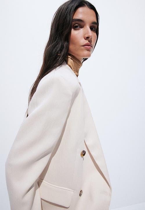 H&M - Double-breasted blazer - light beige
