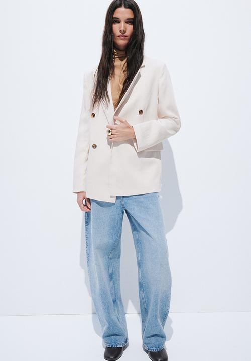 H&M - Double-breasted blazer - light beige