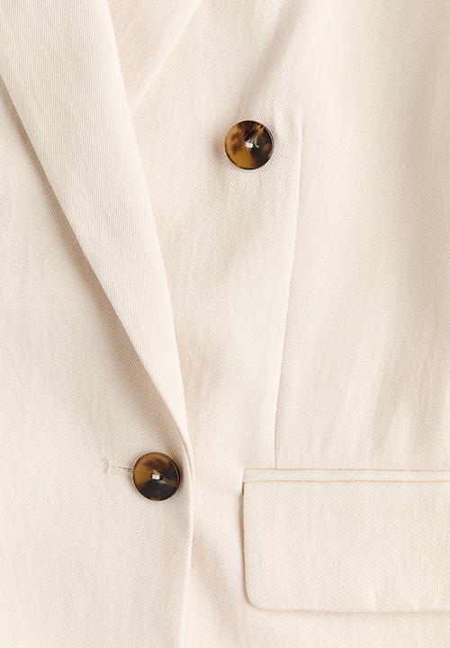 H&M - Double-breasted blazer - light beige