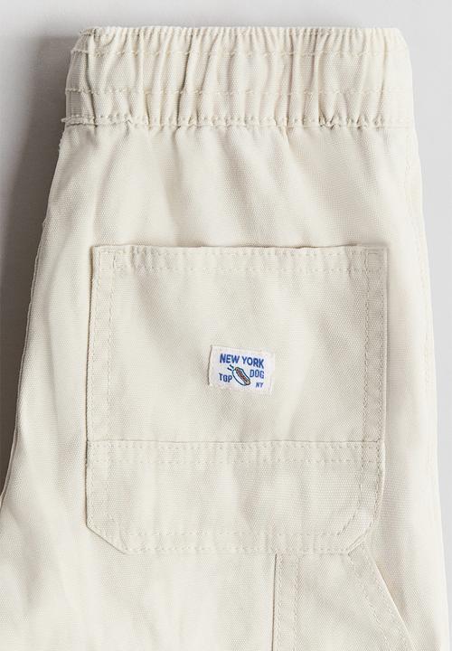 H&M - Canvas carpenter trousers - light beige