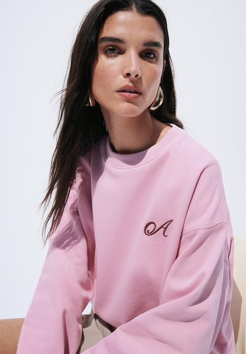 H&M - Motif-detail sweatshirt - pink/a
