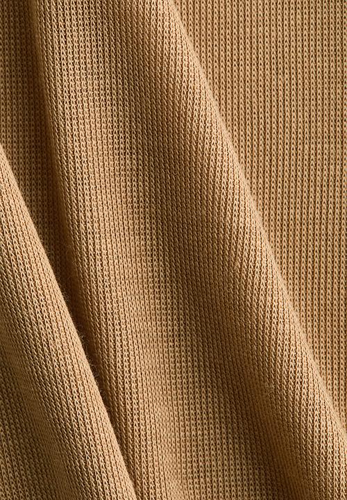 H&M - Fine-knit sleeveless polo-neck top - beige