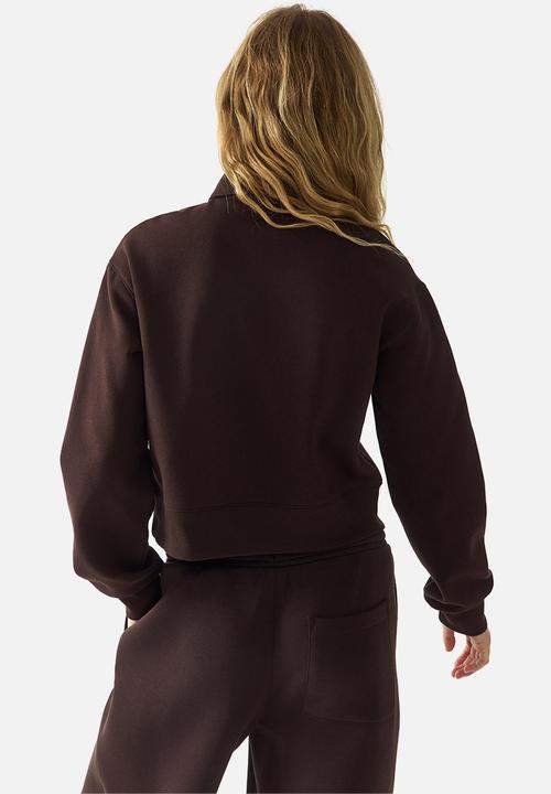 Appliqu?d rugby shirt - dark brown - 1337953003