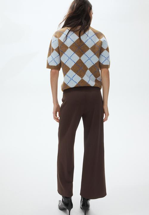 H&M - Wide jersey trousers - dark brown
