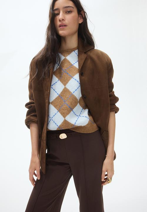 H&M - Wide jersey trousers - dark brown