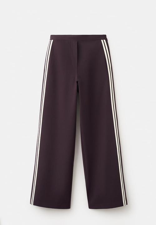 MANGO - Trousers sophie- dark red