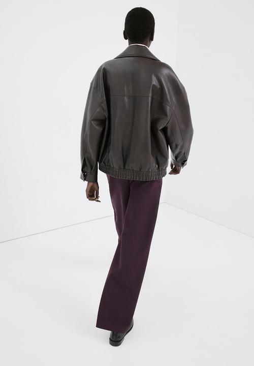 MANGO - Trousers sophie- dark red