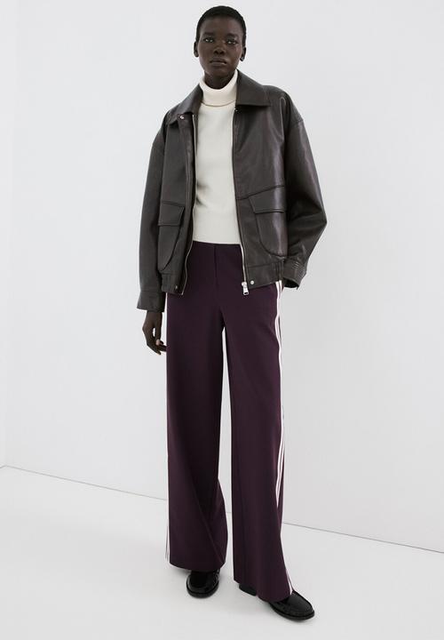 MANGO - Trousers sophie- dark red