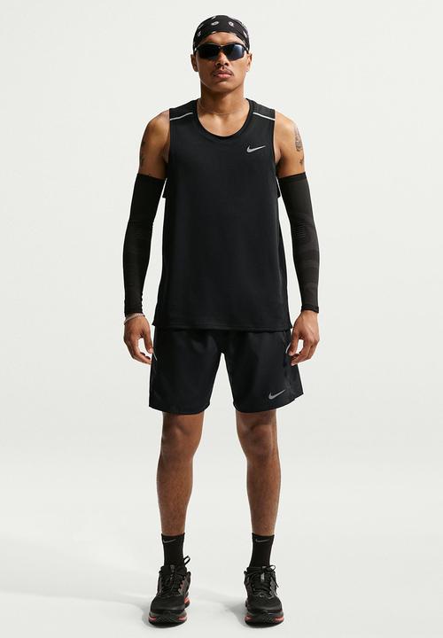 Nike - Miler  Dri-FIT 7" Brief-Lined Running Shorts - Black/Black/Refl Silver