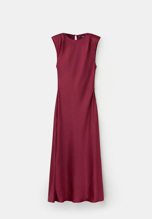 MANGO - Dress gante3 - dark red