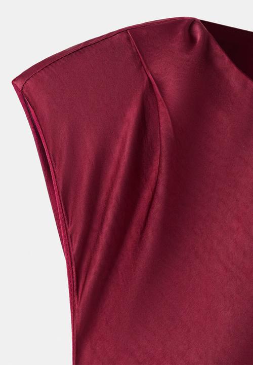 MANGO - Dress gante3 - dark red