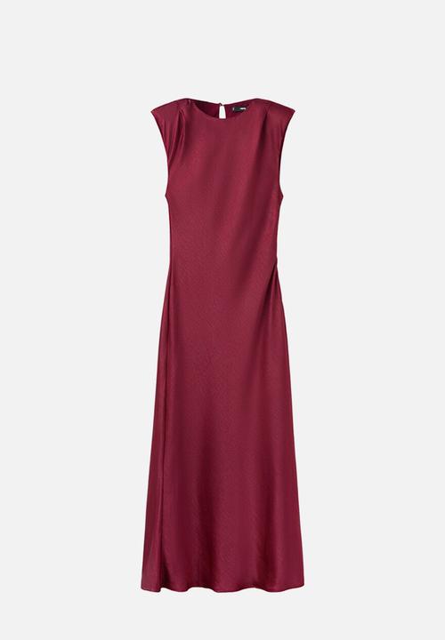MANGO - Dress gante3 - dark red