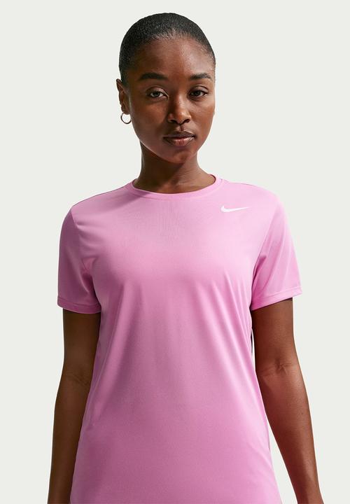 Nike - W Nk Df Rlgd Ss Tee - Lt Magenta/White