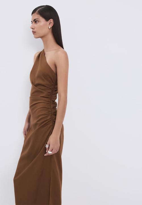 MANGO - Dress naty - medium brown