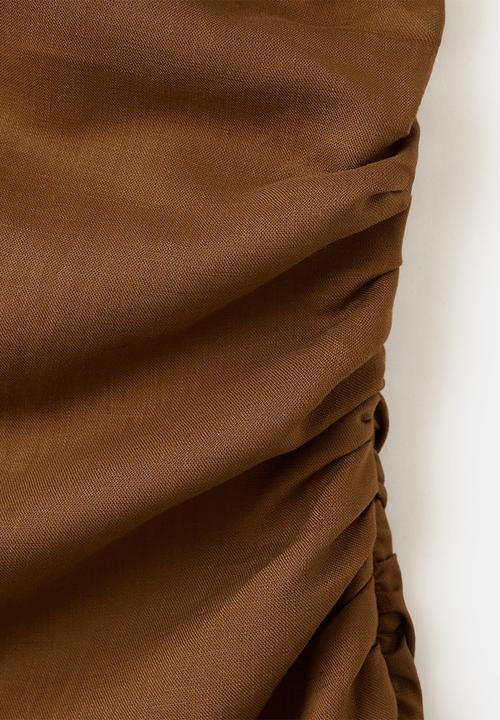 MANGO - Dress naty - medium brown