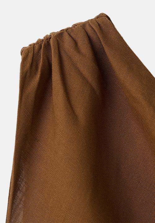 MANGO - Dress naty - medium brown