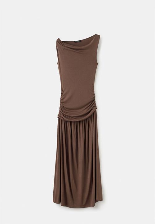MANGO - Dress suri - brown