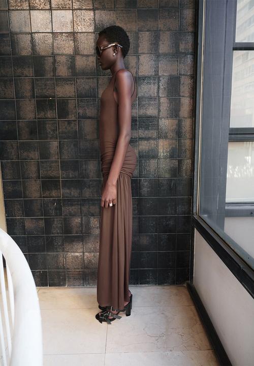 MANGO - Dress suri - brown